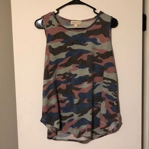 Pink camo muscle tank